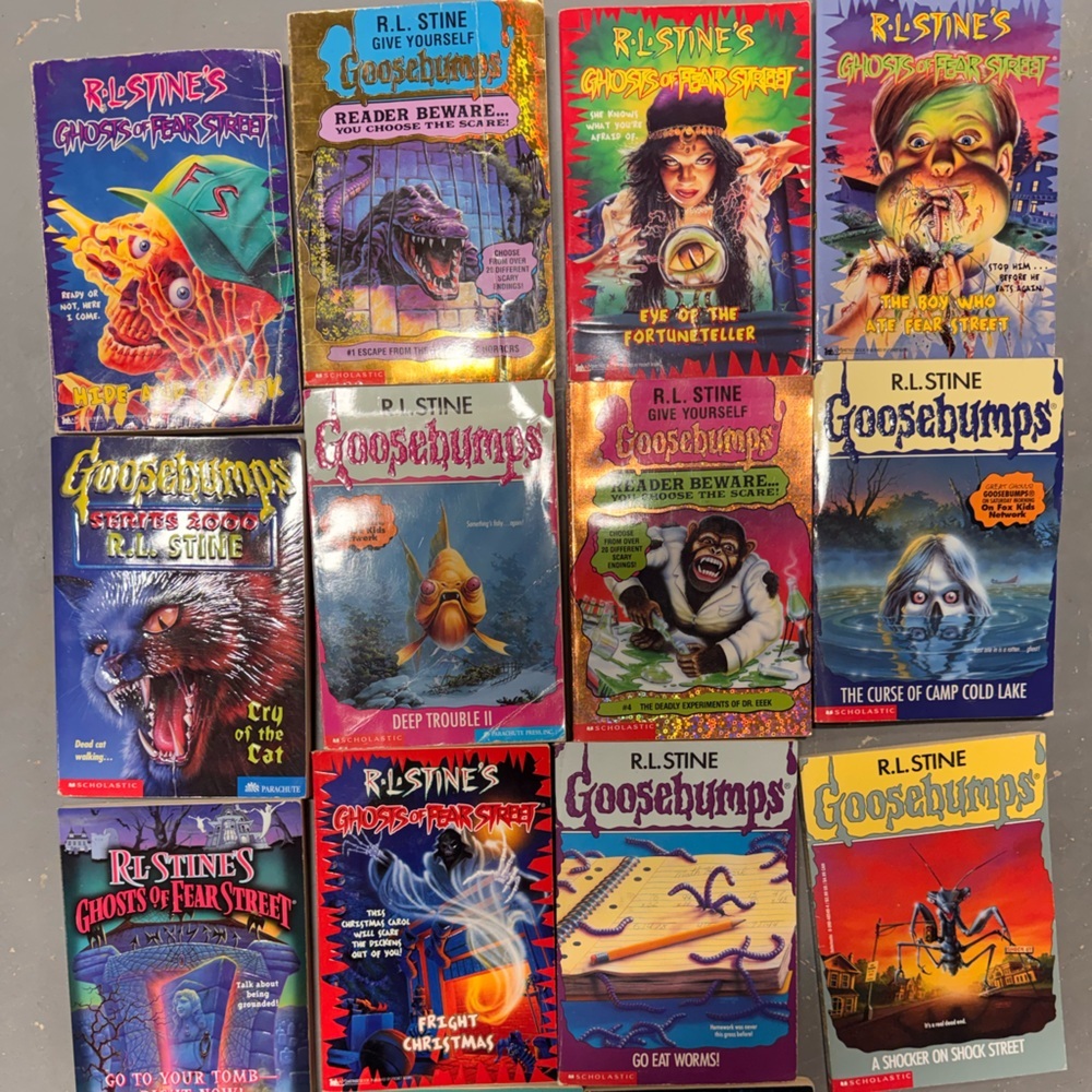 Goosebumps Book Lot - Colorful Vintage R.L. Stine Covers 1990-2000